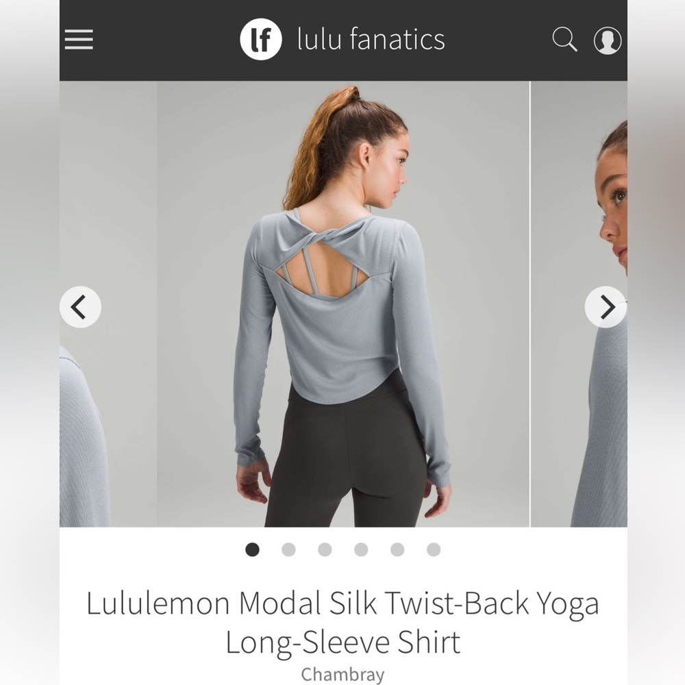 Ribbed Modal silk twisted-back yoga LS